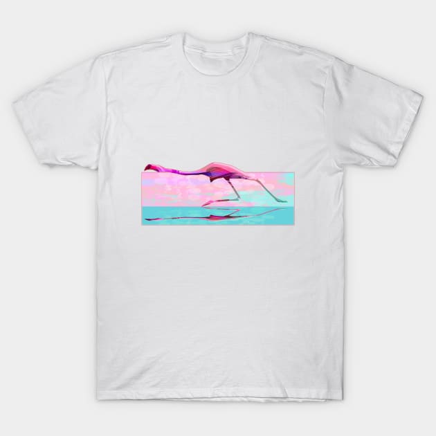 Pink Flamingo T-Shirt by MikaelJenei